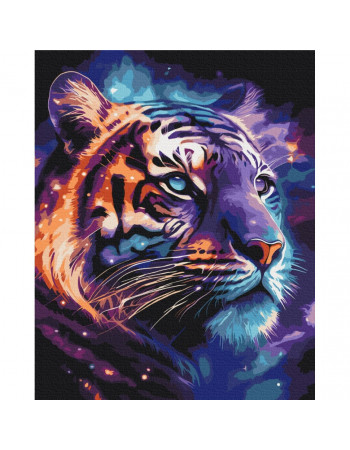 Картина по номерам 'Космический тигр' BS53692  Brushme 40х50 см