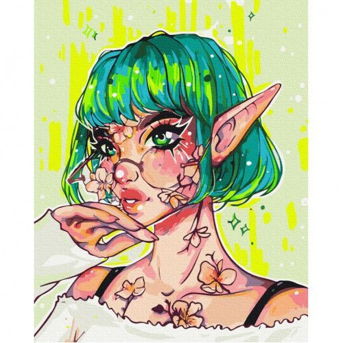 Картина по номерам 'Современная Эльфийка' @nila_art_art BS53388, 40х50 см