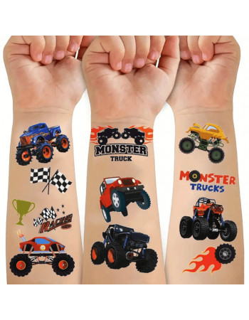 Набор детских временных тату «Колеса-монстры» set-10-kids-tatto-cars