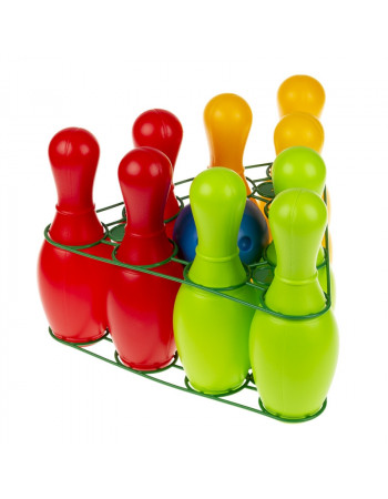 Игровой набор для боулинга 'Радуга 9' 0732, кегли - 9 шт, шар