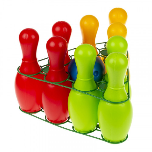 Игровой набор для боулинга 'Радуга 9' 0732, кегли - 9 шт, шар