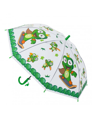 Детский зонтик 'Лягушка' MK 5793(Green) длина 65,5 см, трость 60 см, диаметр 84 см