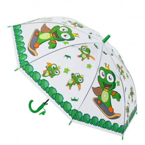 Детский зонтик 'Лягушка' MK 5793(Green) длина 65,5 см, трость 60 см, диаметр 84 см