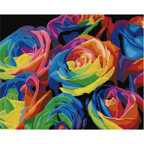 Картина по номерам. Brushme 'Радужные розы' G057, 40х50 см