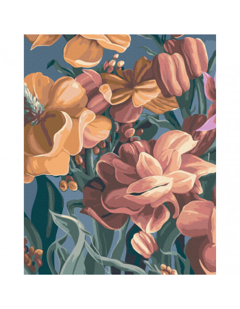 Картина по номерам 'Стилизованная матиола. Диптих 1' © Yana Biluhina Brushme BS53925 40x50 см