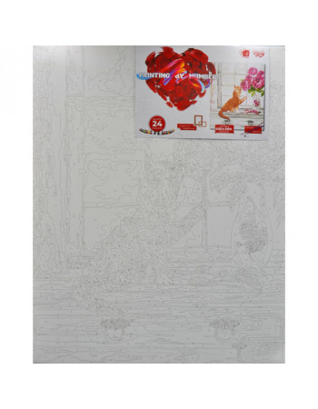Картина по номерам 'Кот с цветами' Danko Toys KpNe-40х50-02-08 40x50 см