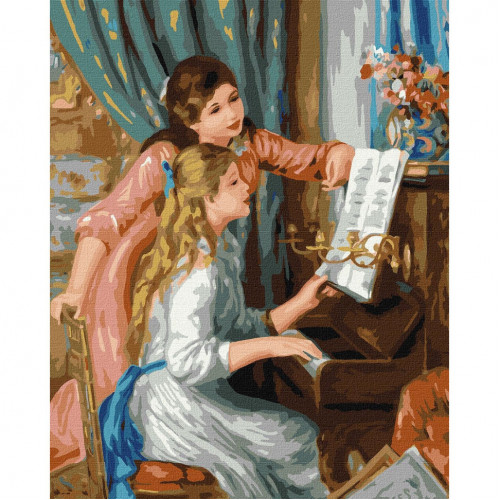 Картина по номерам 'Две девушки за фортепиано' ©Pierre-Auguste Renoir Идейка KHO2664 40х50 см