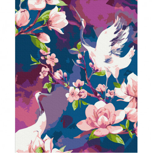 Картина по номерам 'Песня журавля' BS1003, 40x50 см