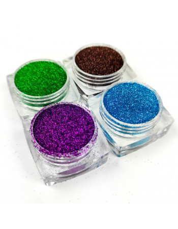 Набор глиттера для био-тату «Базовый №3» glitter-set-4x-3, 4 цвета