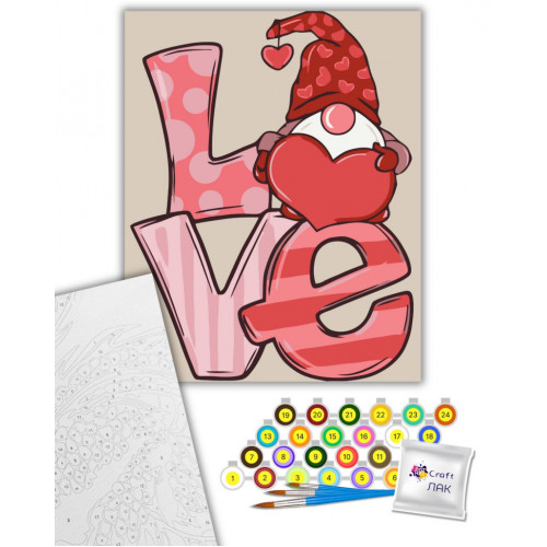 Картина по номерам 'Гномик LOVE' 16130-AC 40х50 см