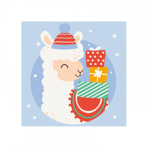 Роспись на холсте 'Альпака' MBS012  Brushme 20х20 см