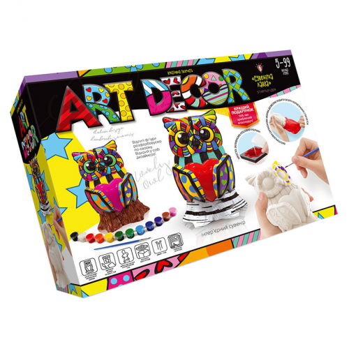 Креативное творчество 'ART DECOR' укр. ARTD-01 фигурка с гипса Сова