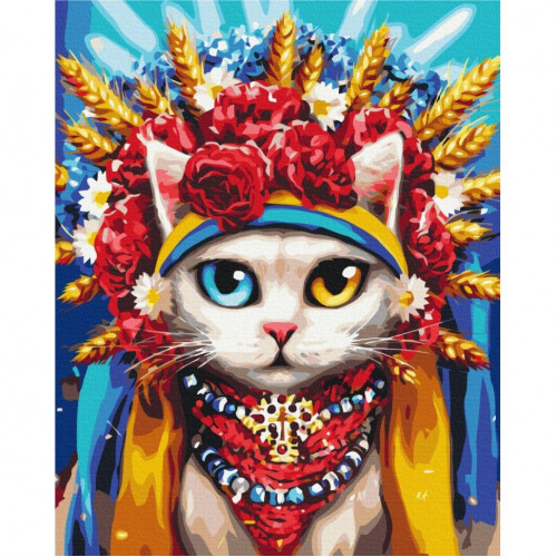 Картина по номерам 'Кошка украиночка' © Марианна Пащук Brushme BS53126 40х50 см