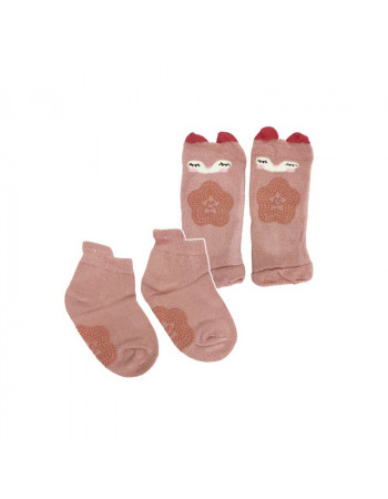 Детский набор наколенники и носки 'Кот' MGZ-0649(Pink)