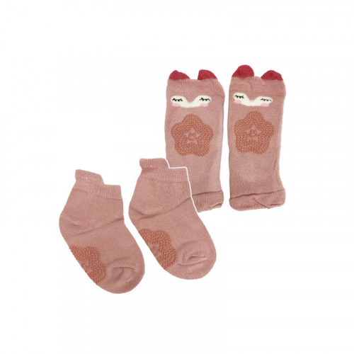 Детский набор наколенники и носки 'Кот' MGZ-0649(Pink)