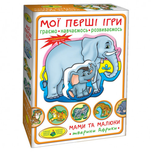 Детская настольная игра Мамы и малыши 81107 африканские животные
