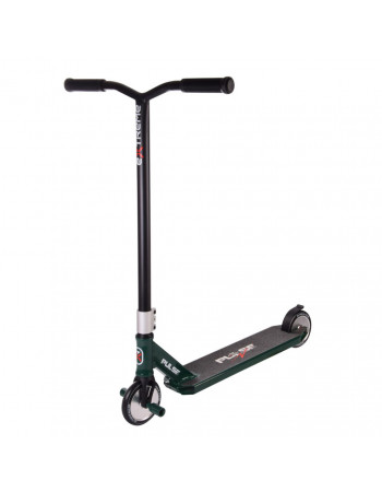 Самокат трюковый 2-х колёсный TR21008 (RL7T) Extreme Motion PULSE, PU 120 мм, цельный алюминий Зеленый