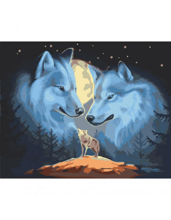 Картина по номерам 'Волчья природа' Art Craft 11649-AC 40х50 см