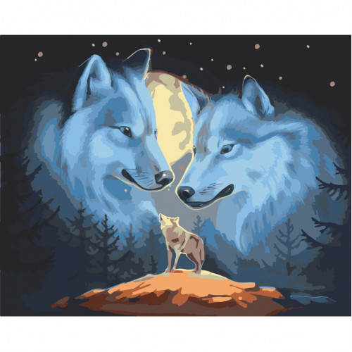 Картина по номерам 'Волчья природа' Art Craft 11649-AC 40х50 см