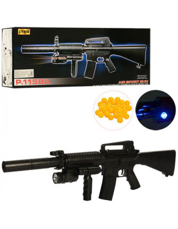 Игрушечный автомат на пульках CYMA P.1158A с лазером