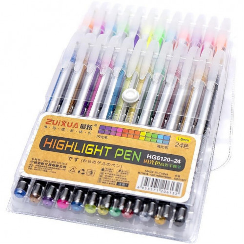 Набор гелевых ручек 'Highlight Pen' HG6120-24, 24 цвета