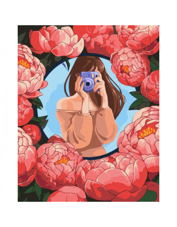 Картина по номерам 'Цветочное селфи' ©Kira Corporal Идейка KHO4979 40х50 см