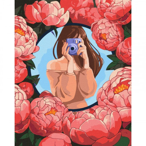 Картина по номерам 'Цветочное селфи' ©Kira Corporal Идейка KHO4979 40х50 см