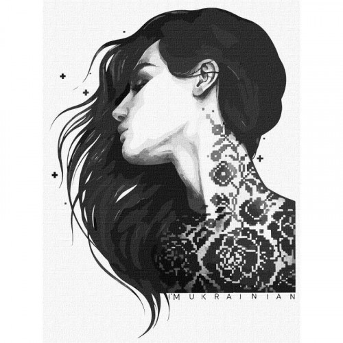 Картина по номерам 'Я-украинка' ©lesya_nedzelska_art Идейка KHO4952 30х40 см