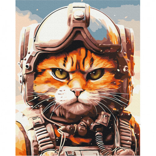Картина по номерам 'Котик главный пилот' © Марианна Пащук Brushme BS53804 40x50 см