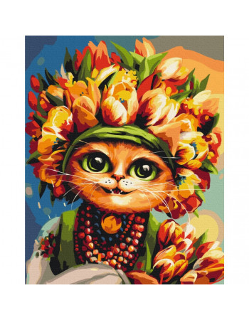 Картина по номерам 'Весенняя кошка' © Марианна Пащук Brushme BS53572 40х50 см