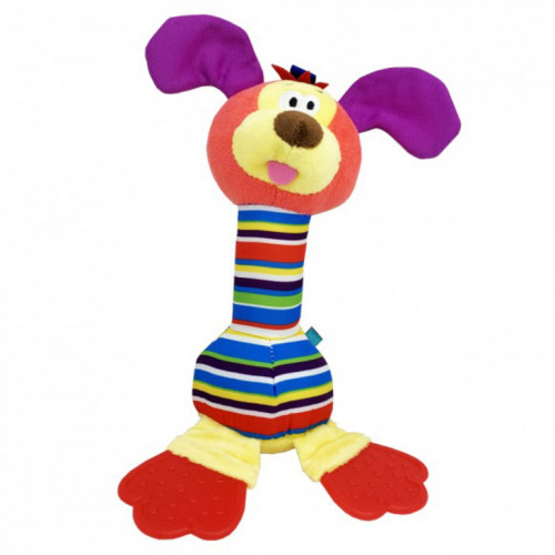 Мягкая игрушка-погремушка 'Собака' TM Happy Monkey MGZ-1216-3 с колокольчиком