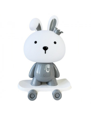 Ночник детский «Зайчик на скейте» MGZ-1407(Grey) питание от USB