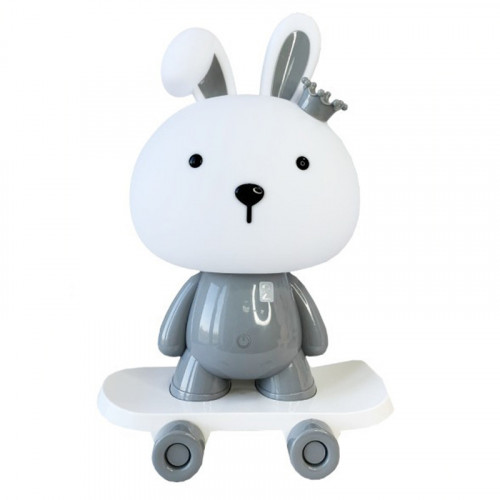 Ночник детский «Зайчик на скейте» MGZ-1407(Grey) питание от USB