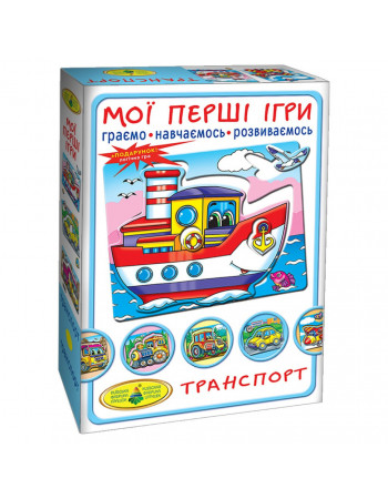 Детская настольная игра 'Транспорт. По земле. По воде. По небу' 81169, 12 карточек