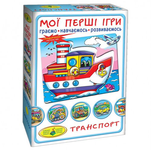 Детская настольная игра 'Транспорт. По земле. По воде. По небу' 81169, 12 карточек
