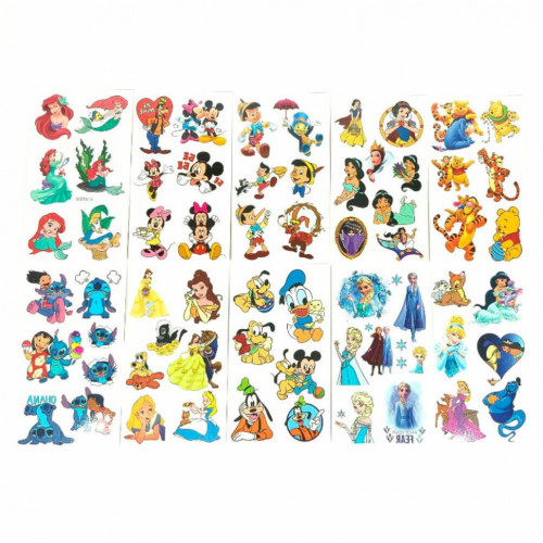 Набор детских временных тату 'Мультики' cartoons-tatoo-set-10, 12х7 см 10 тату