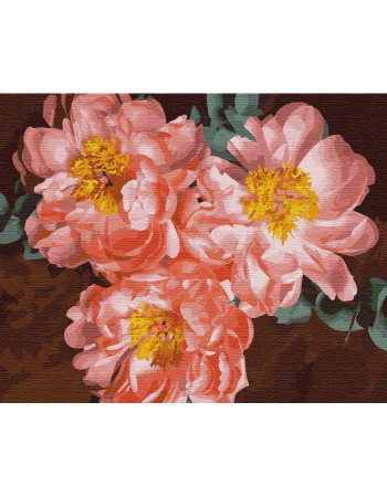 Картина по номерам. 'Пионовое вдохновение' 40*50см KHO3110