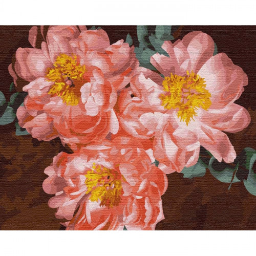Картина по номерам. 'Пионовое вдохновение' 40*50см KHO3110