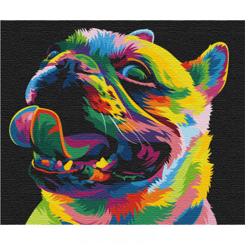 Картина по номерам 'Радужная собака' Brushme BS51463 40х50 см