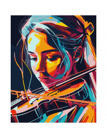 Картина по номерам 'Виртуозная скрипачка' ©art_selena_ua KHO8324 40х50 см