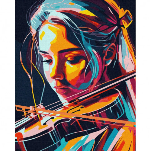 Картина по номерам 'Виртуозная скрипачка' ©art_selena_ua KHO8324 40х50 см