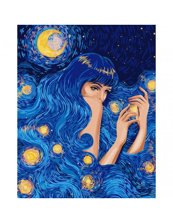 Картина по номерам 'Звездная красотка' ©pollypop92 KHO5086 Идейка 40х50 см