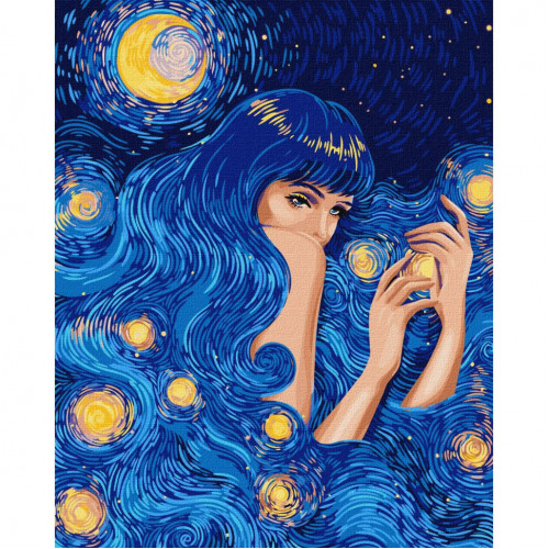 Картина по номерам 'Звездная красотка' ©pollypop92 KHO5086 Идейка 40х50 см