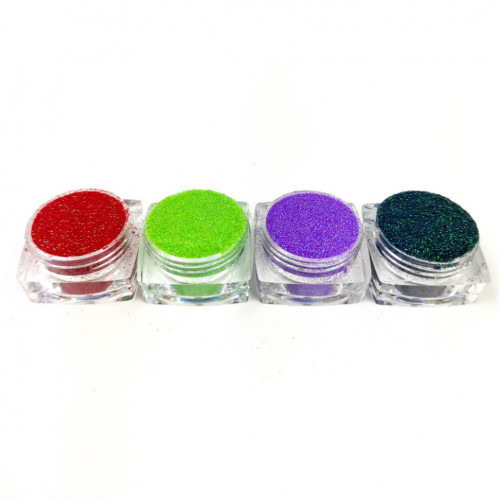 Набор глиттера для био-тату «Радужный №4» glitter-set-4x-4, 4 цвета