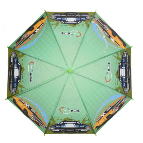 Детский зонтик 'Машины' MK 5798(Green) трость 60,5 см, диаметр 83 см