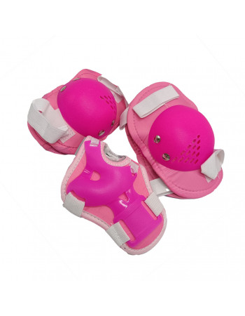 Комплект защитный детский MS 0032-2(Pink) наколенники, налокотники, запястья