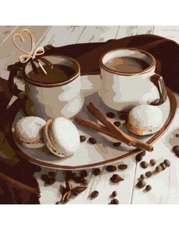 Картина по номерам 'Кофе со вкусом любви' ©katryn_elen Идейка KHO5645 40х40 см