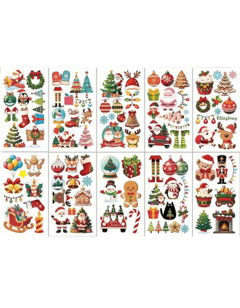 Набор детских временных тату 'Рождество и Новый год №4' christmas-tatoo-set-10-4