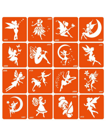 Набор трафаретов для био-тату 'Fairies' fairies-16