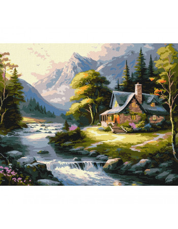 Картина по номерам 'Домик в горах' ©art_selena_ua KHO6329 40х50 см Идейка